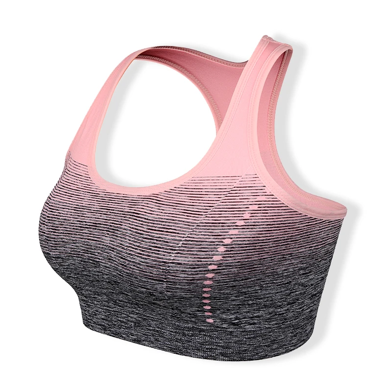 VEQKING Sports Shirts for Women,Quick Dry Padded HBack Sports Top,Seamless Sport Bra Top Running Fitness Yoga Tops