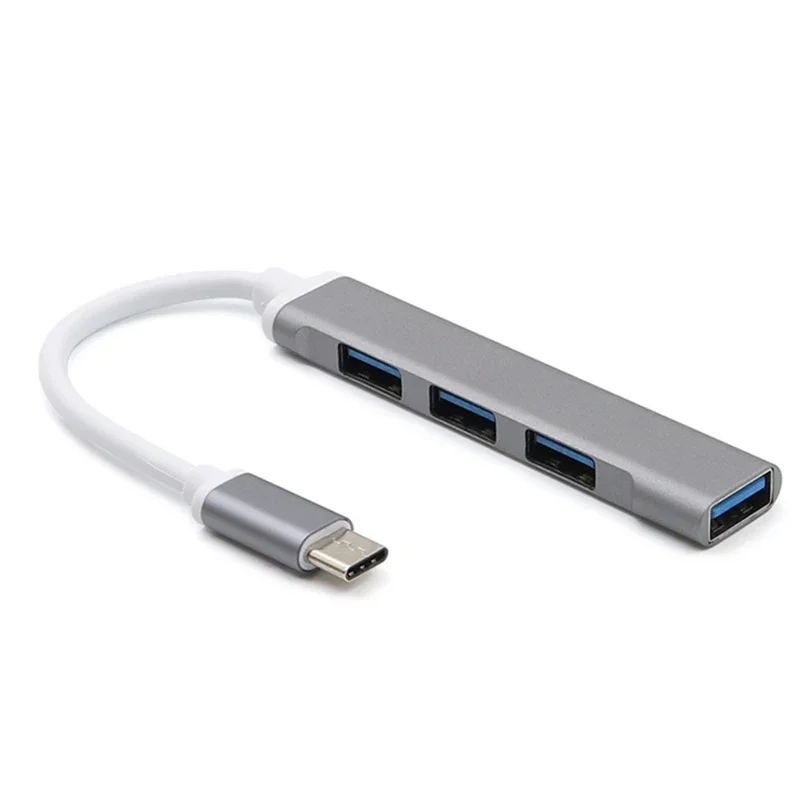High-Speed 4-Port USB 3.0 Hub with Type C Splitter