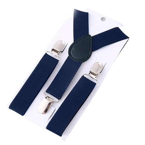 Solid Color Kids Suspenders Clip-on Straps Adjustable Elastic Y-Back Brace Children Boy Girl Braces Baby Wedding Tie Accessories