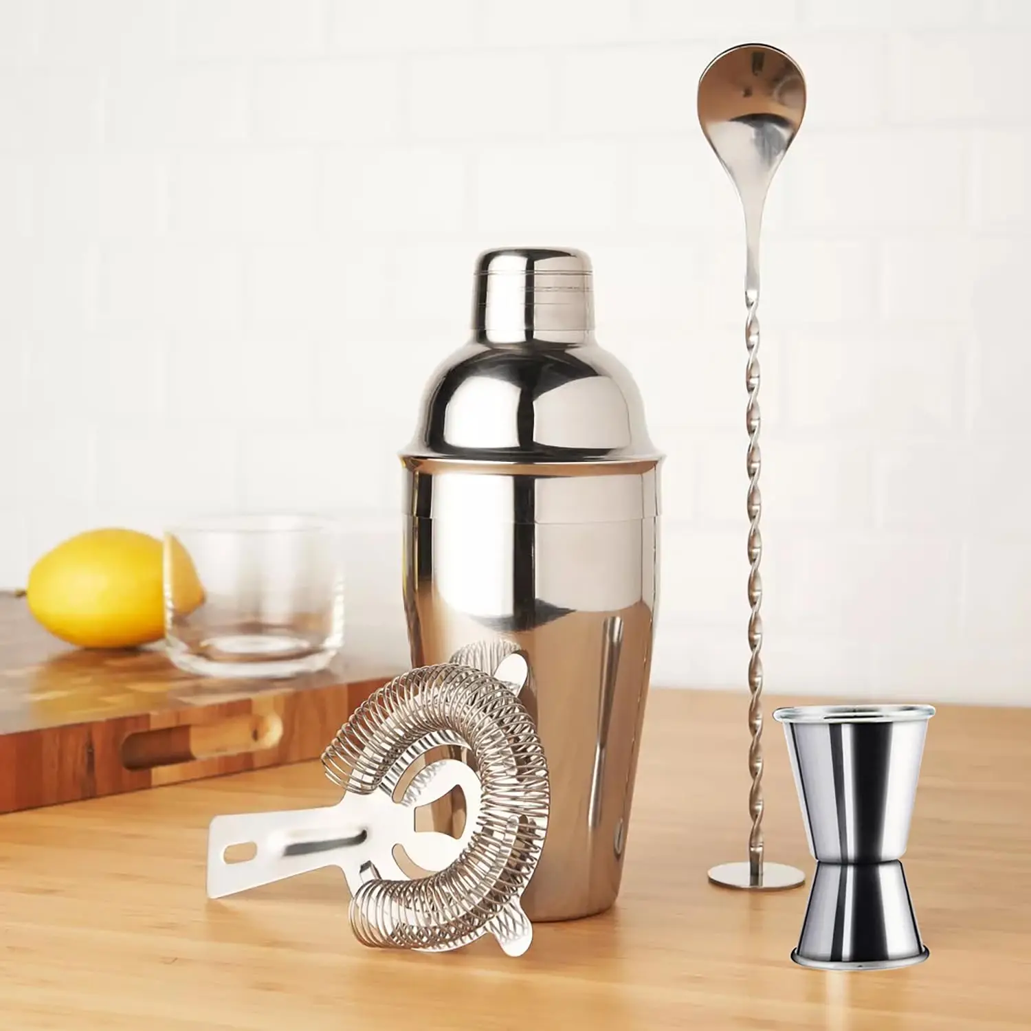 2pcs 304 Stainless Steel Cocktail Spoon Long Handle Cocktail Stick Used to Make Drinks Stirring Juices Iced Tea