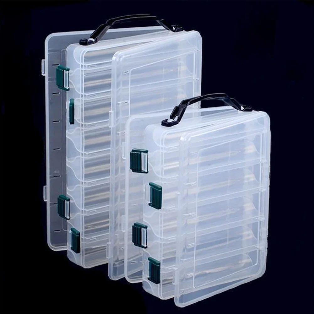 Extra Large Fishing Tackle Boxes Double Layer Bait Container Portable Lure  Storage Multi Compartments Gear Tool Box Plastic Case - AliExpress