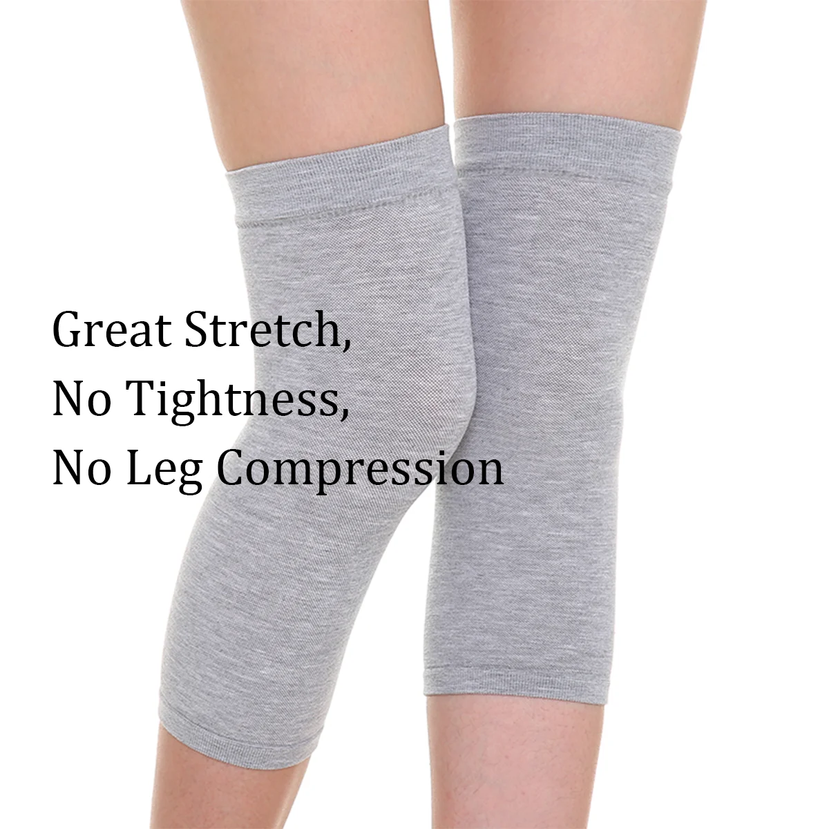 1Pair Women's Thin Cotton Kneepad Soft Warm Joints Protector Anti-slip Elastic Sport Gym Knee Brace For Yoga/Dance/Training/Run