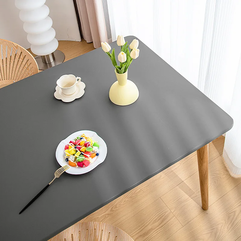Waterproof Oilproof Tablecloth PU Leather Table Cover Student Desk Mat