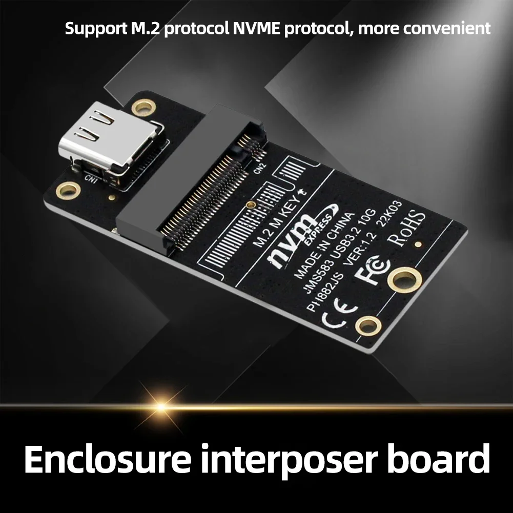 2230 2242 2260 2280 SSD M.2 to CŸ HDD ̽  , NVME HDD Ŭ  , JMS583 Ĩ, USB3.2, 10Gbps