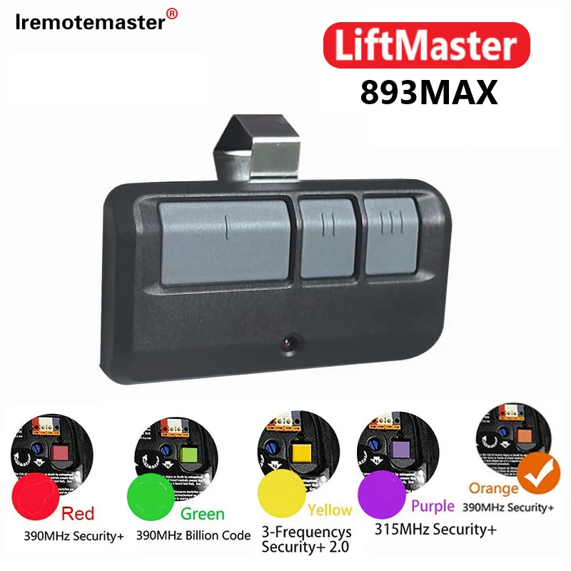 Пульт дистанционного управления для гаражной двери Liftmaster 893MAX, лм пульт дистанционного управления для гаражной двери ice era flor fl02re не совместим с фото а фото а и фото