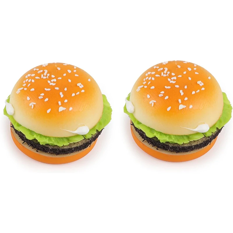 

2 pcs Squishies Hamburger Slow Rising Squishies Toy Soft Sweet Scented Stress Relief Realistic Food Squeeze Squish Toy for Kids