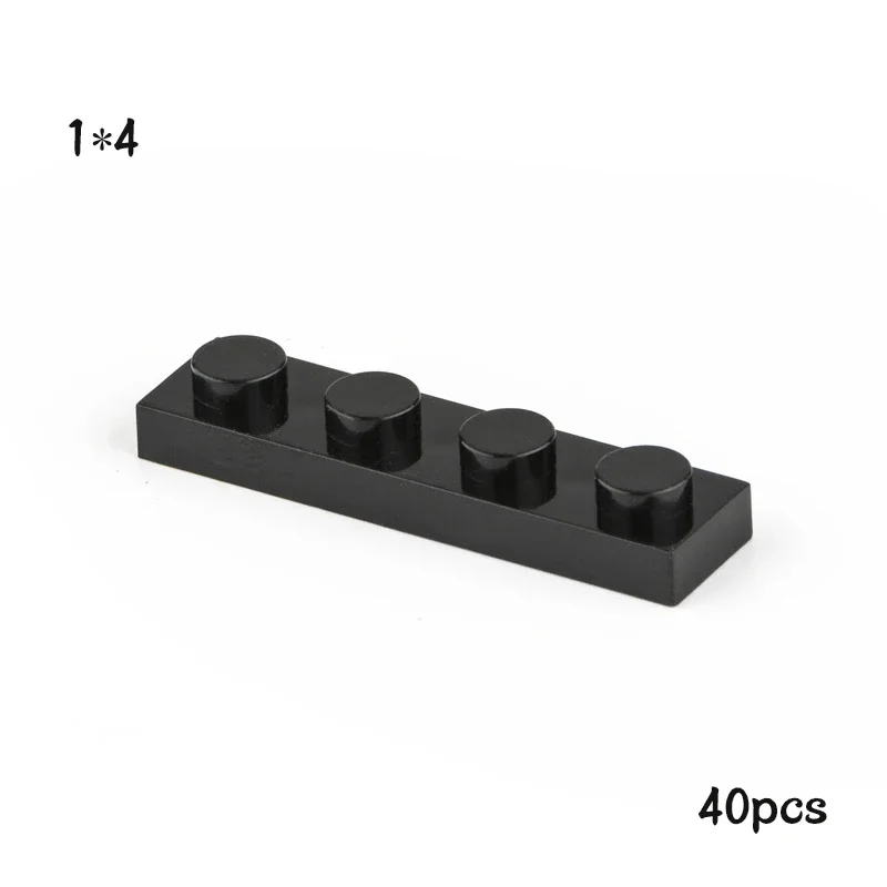 40pcs DIY 빌딩 블록 얇은 인물 벽돌 1x4 도트 교육 크리 에이 티브 크기 어린이를위한 3710 플라스틱 장난감과 호환 가능