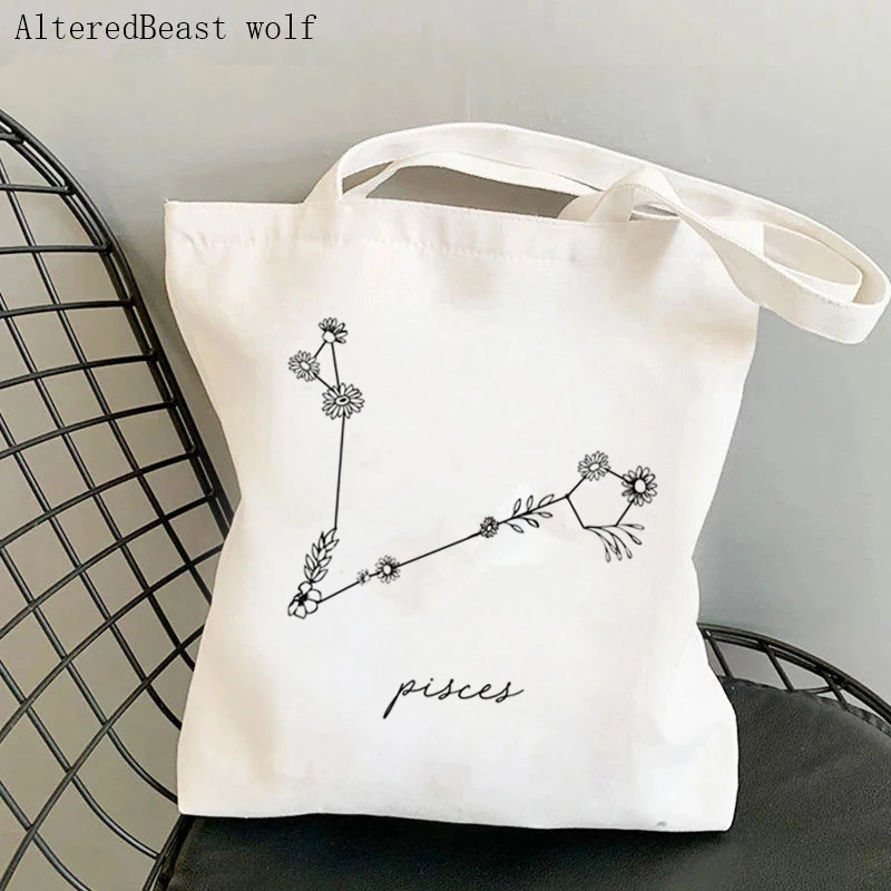 Women Shopper bag Lovely Lupine Wildflower Kawaii Bag Harajuku Shopping Canvas Shopper Bag girl handbag Tote Shoulder Lady Bag