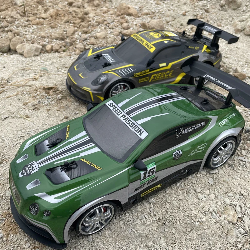 RC Car 1:14 4WD High-Speed Remote Control Racing Vehicle PVC Wireless Remote Control Stunt Drift Cars Light Toys for Kids Gifts 2