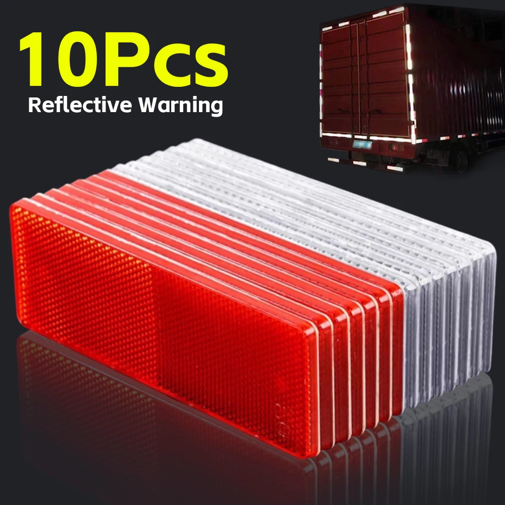 Car Night Reflective Safety Warning Plate Sticker Universal Auto Truck Motorcycle Warning Plate Reflector Sign Decal Accessories reflective stickers