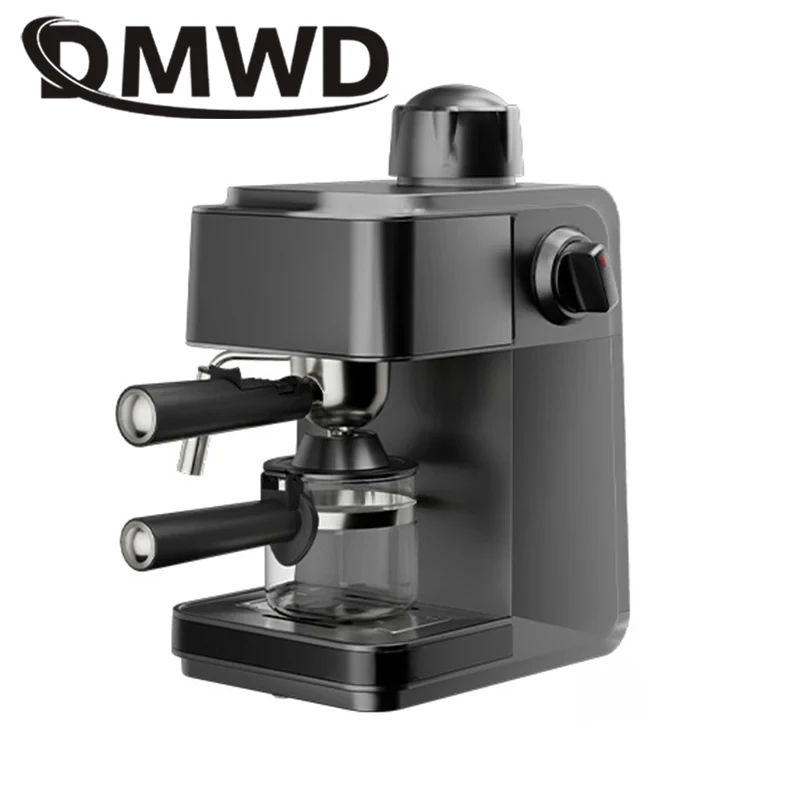 Italian Pressure Steam Coffee Maker 5 Bar Automatic Pump Espresso Cappuccino Bubble Machine Milk Foam Frother Latte Mocha Pot EU