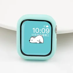 Stylish Candy Silicone Protective Case for Smartwatch - Cute and Durable Bumper Cover (Light Blue)