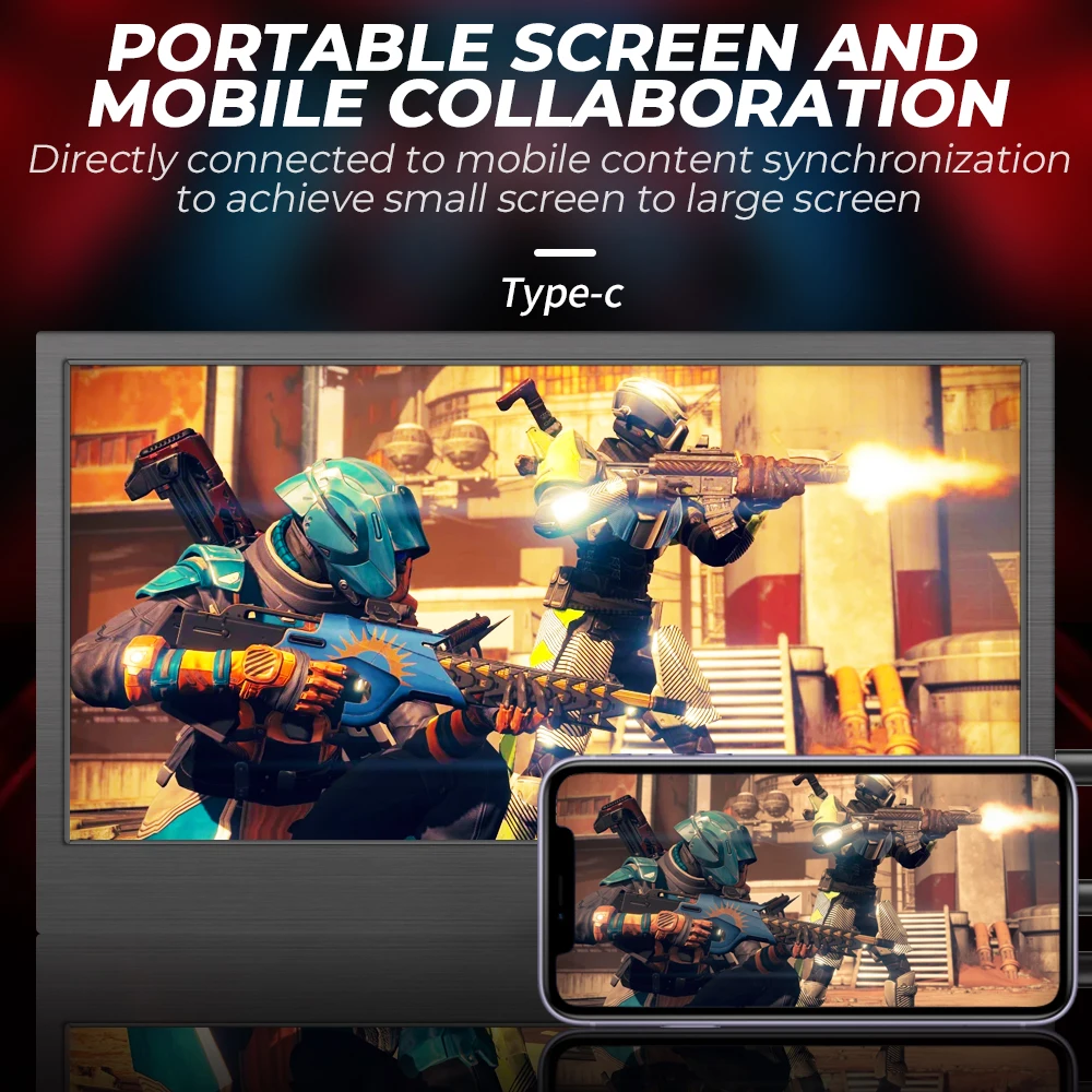 MUCAI 11.6 Inch Portable Monitor 16:9 60Hz Game Screen 45% NTSC 250Cd/m &sup2; Laptop Mac Xbox PS4/5 Switch Display Type-c Interface portable monitor