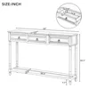 TREXM Console Table Sofa Table with Drawers for Entryway with Projecting Drawers and Long Shelf (Espresso, OLD SKU  WF189574AAB) 4