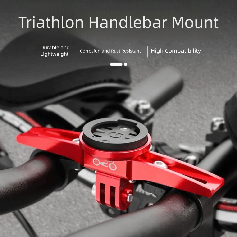 22.2/25.4mm Bicycle TT Bar Stopwatch Holder Aluminum Alloy Adjustable TT Handlebar Computer Mount Multifunctional Universal