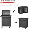 Chest,5-Drawer Rolling Storage Cabinet with Enhanced Packaging, Detachable Top Box, Metal Tool Cart 5