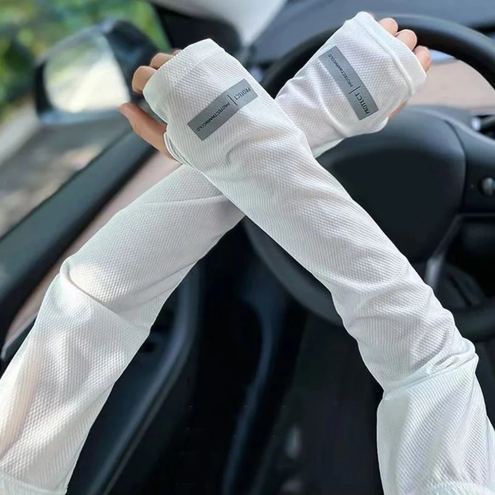Sunscreen Arm Sleeves UV Protection Ice Sleeves Summer Sun Protection Outdoor Cycling Driving Sweat Absorbent