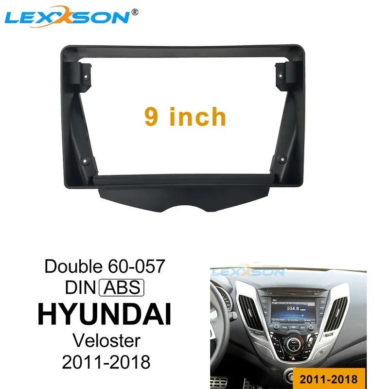 

9 Inch Car Fascia For Hyundai Veloster 2011-2018 Stereo Fascias Panel canbus cable Dash Installation Double Din CD DVD Frame