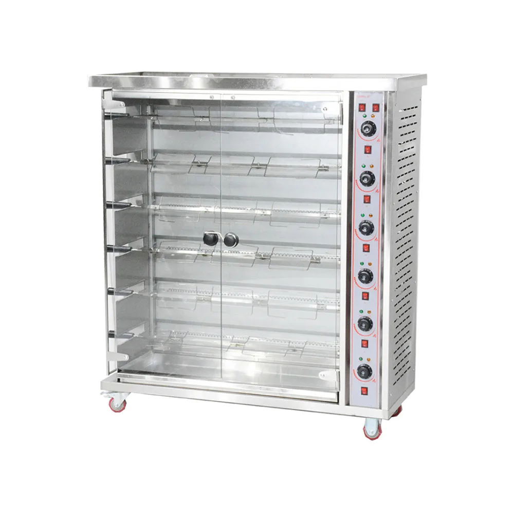 

Factory Direct Sale 6 Rods Gas Chicken Grill Commercial Rotisserie Equipment Oven Roasting Griller Machine