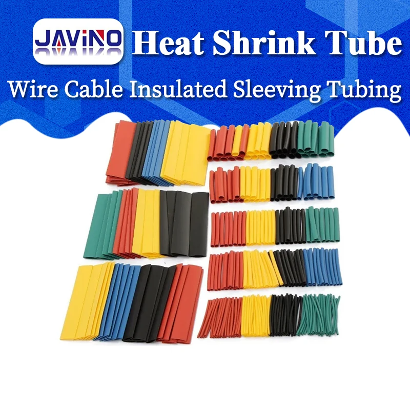Heat Shrink Tubing 164pcs Set Polyolefin Shrinking Assorted Heat Shrink Tube Wire Cable Insulated Sleeving Tubing Set