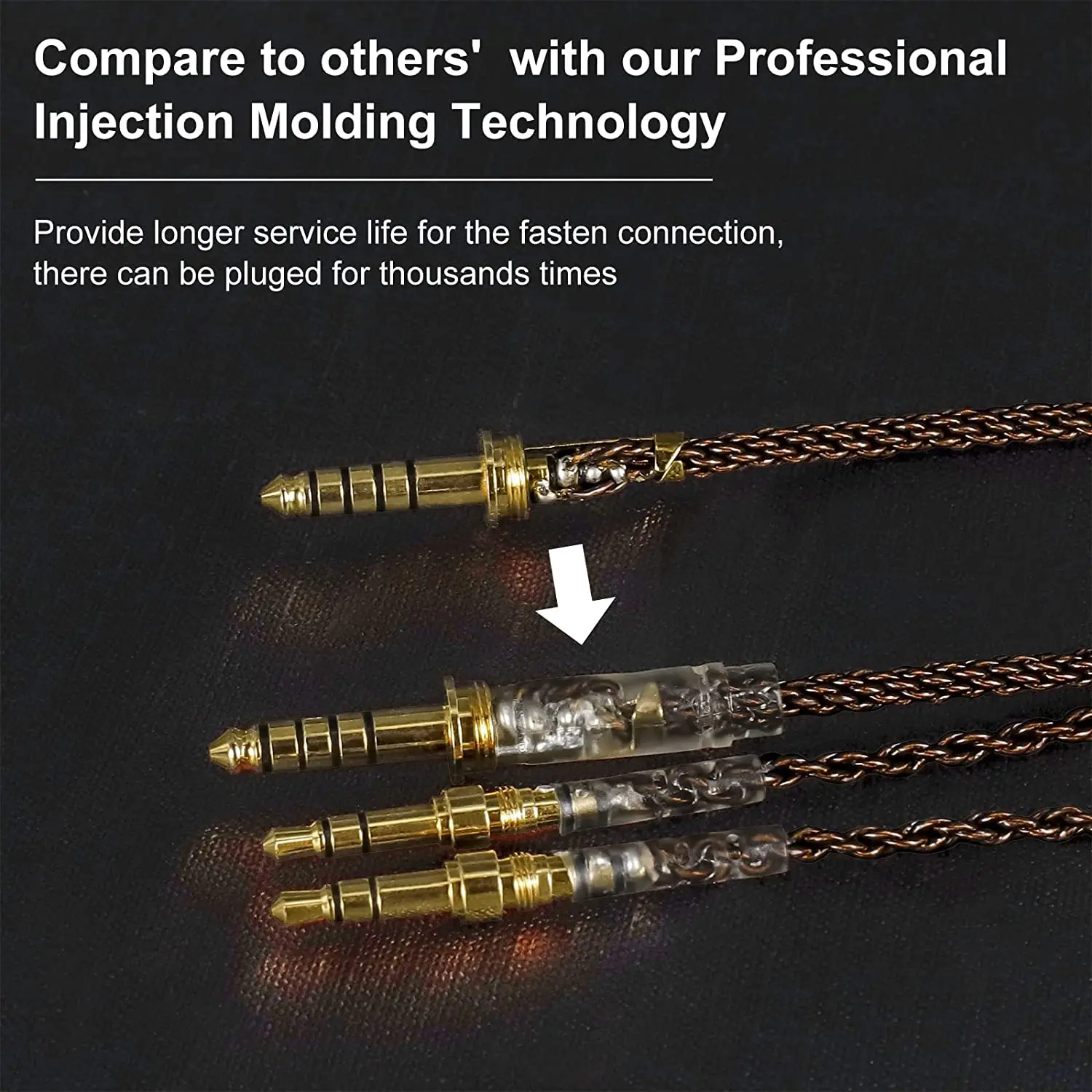 Cabo de Substituição Okcsc para Sennheiser Ie400 Pro Earbuds Ie100 Ie400 Ie400 Pro Ie500 Fone de Ouvido 2.5 mm 3.5 mm 4.4 mm Plug - Image 4