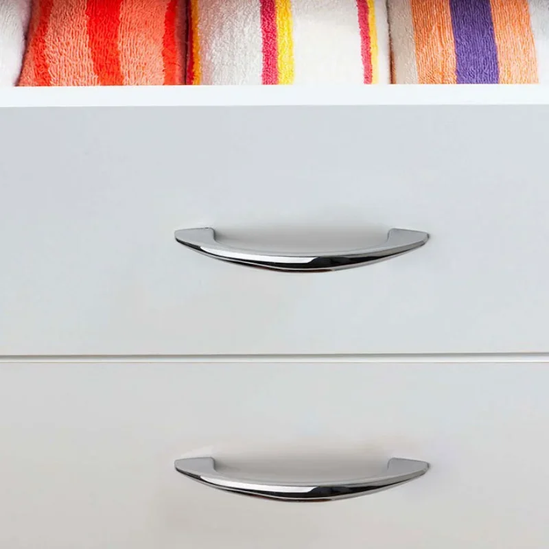 Zinc Alloy Cabinet Handle European Furniture Hardware Black And Silver Simple Drawer Door Handle Cabinet Pulls