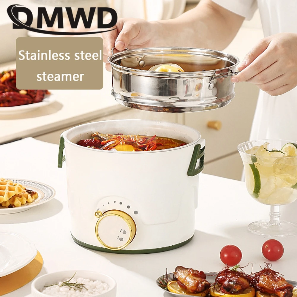 Electric Cooking Pot Noodles Porridge Machine Water Boiler Hotpot Food Steamer Stew Soup Machine Ceramic Non-stick For Dormitory 4