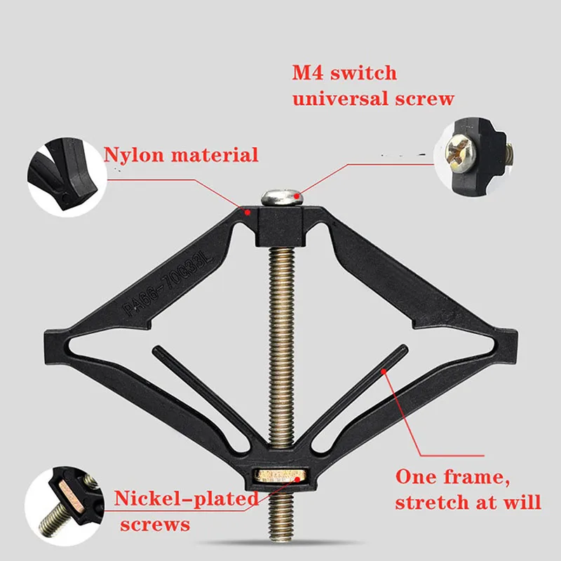 Description Picture 4 of item10 Sets Restorer Support Rod 86 Type Cassette Repairer Dark Box Screw Switch Old Socket Boxes Replacement Fixed Wall Repair Box