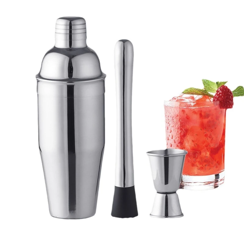 OEM Custom Stainless Steel Wine Set Blending Tools Boston Three piece cocktail shaker set Wholesale Bar Tool Blender Sets