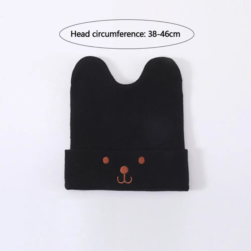 Fashion Cute Beanie Cap Autumn Winter Thicken Pullover Hat Cold Proof Toddler Knitted Hat