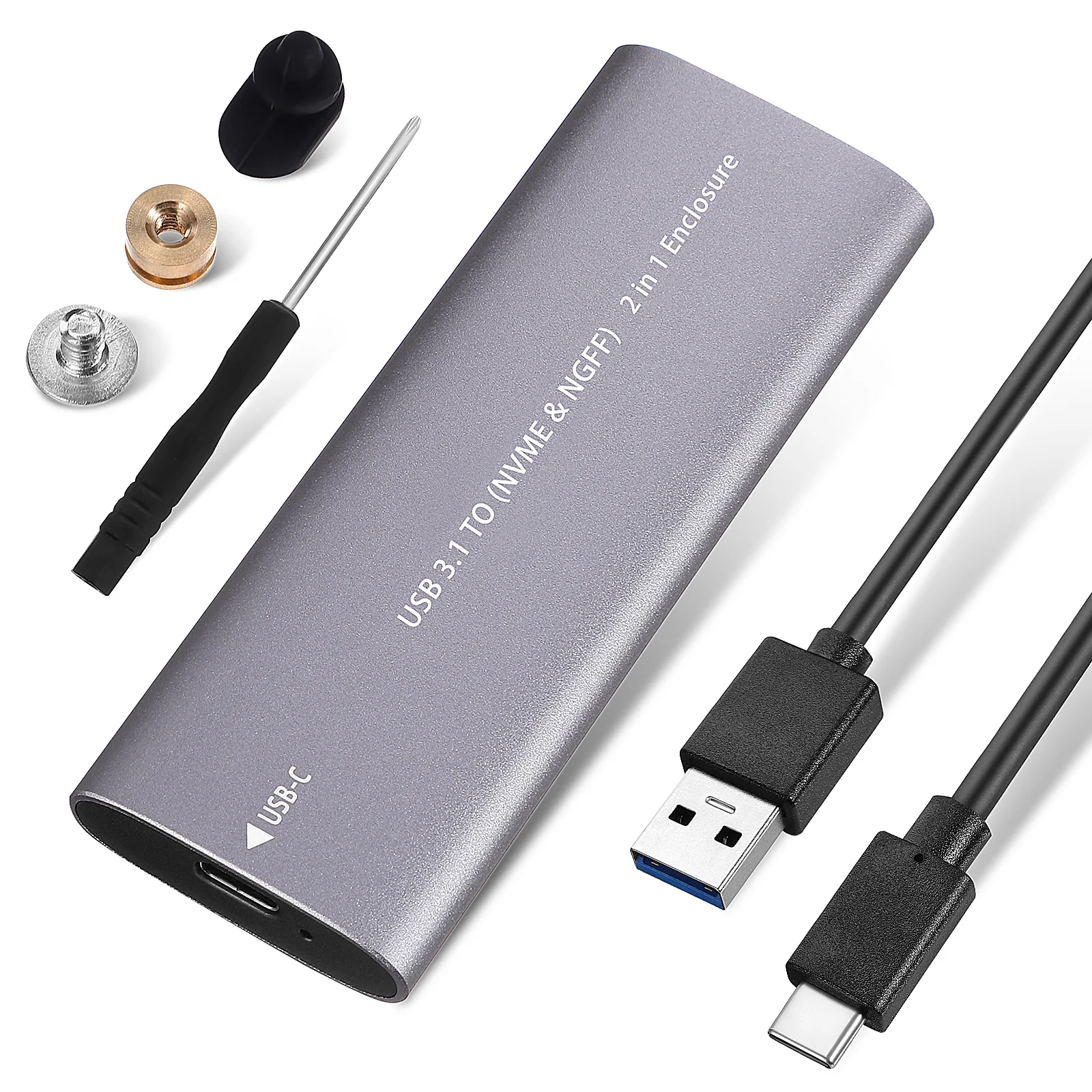 

Portable External Hard Disk Dual Protocol Type-C 31 Small Mobile Solid State Drive with Date Cable