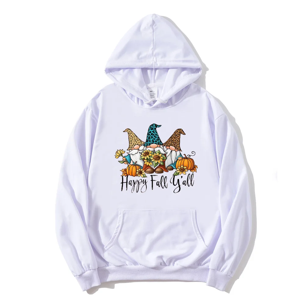 Happy Fall Y'all Gnomes Hoodie Gnome Fall Sweatshirts Fall Vintage Tops Pumpkin Spice Sweatshirt Fall Gift Halloween Top sweatshirts halloween it s the most wonderful time of the year bleached sweatshirt in multicolor size l m s xl