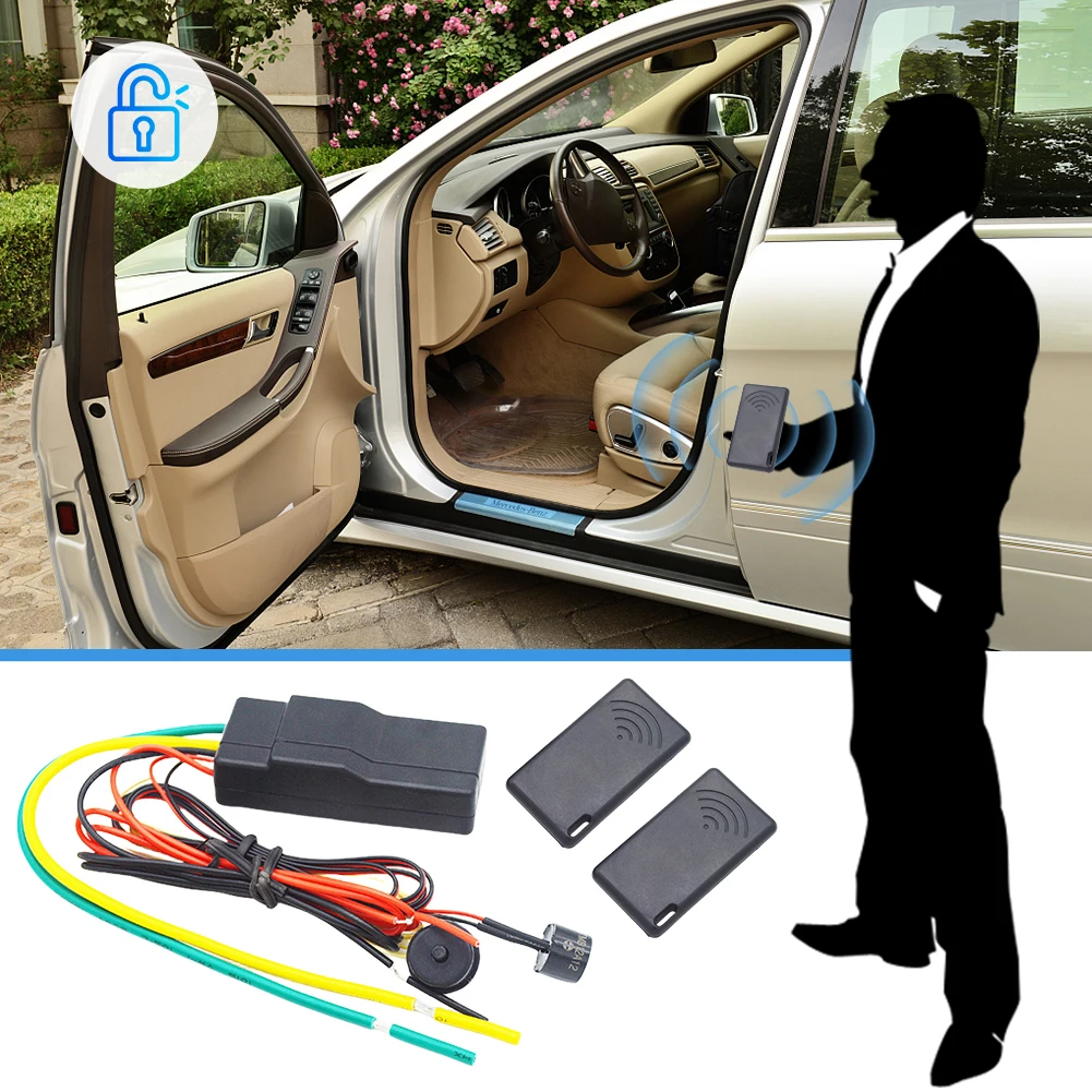 12V 무선 자동차 엔진 잠금 장치 2-8미터 센서 도난 방지 장치 도난 방지 2.4GHz RFID 자동차 경보 엔진 다크 락 알람