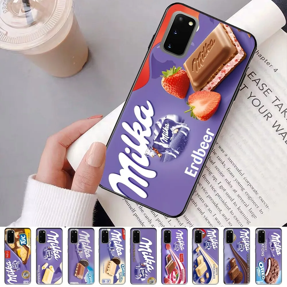 Custodia Per Telefono Con Scatola Milka Al Cioccolato Per Samsung S 9 10 20 21 22 23 30 23Plus Lite Ultra Fe S10Lite Fundas