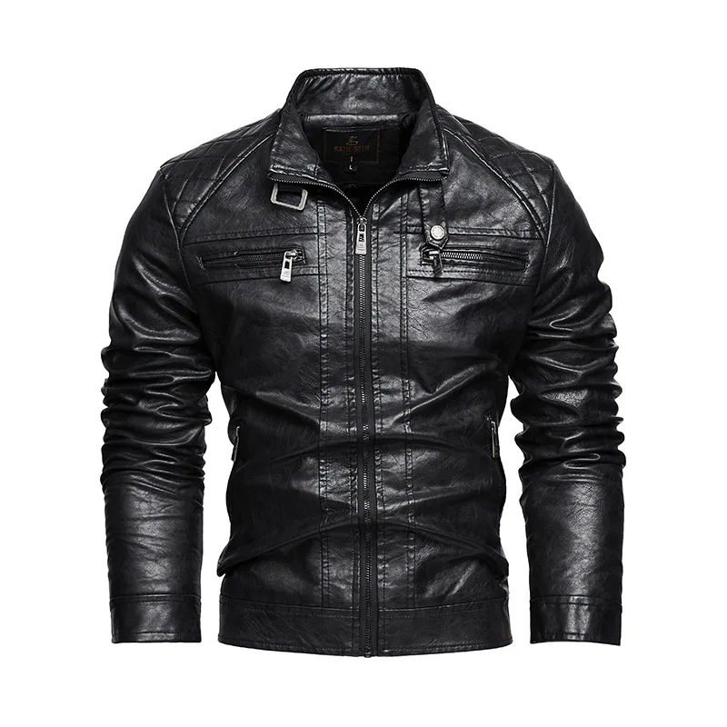2024 Autumn/Winter nostalgic style men's leather New vintage leather jacket Trend High quality PU coat