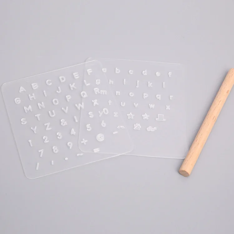 Leather Stamping Capital Lowercase Alphabet Numbers Stamp Set 3Pcs/set Plastic Letter Name Tools For Leather Paper Rubber