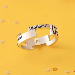 Exquisite Personalized 925 Silver Kagamine Rin Anime Ring - Unique Holiday Gift - 59mm (1)