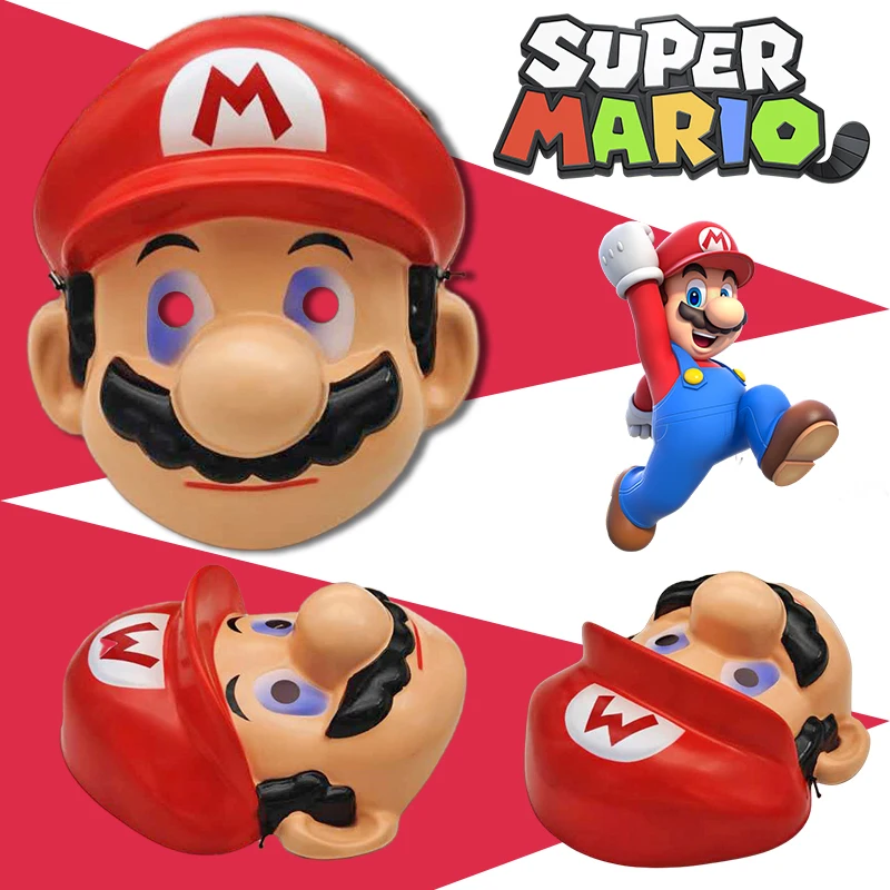 Super Mario Bros Classic Mario Luigi Cosplay Mask Party Halloween Game Birthday Theme Decoration Bambini Cartoon Mask For Gift