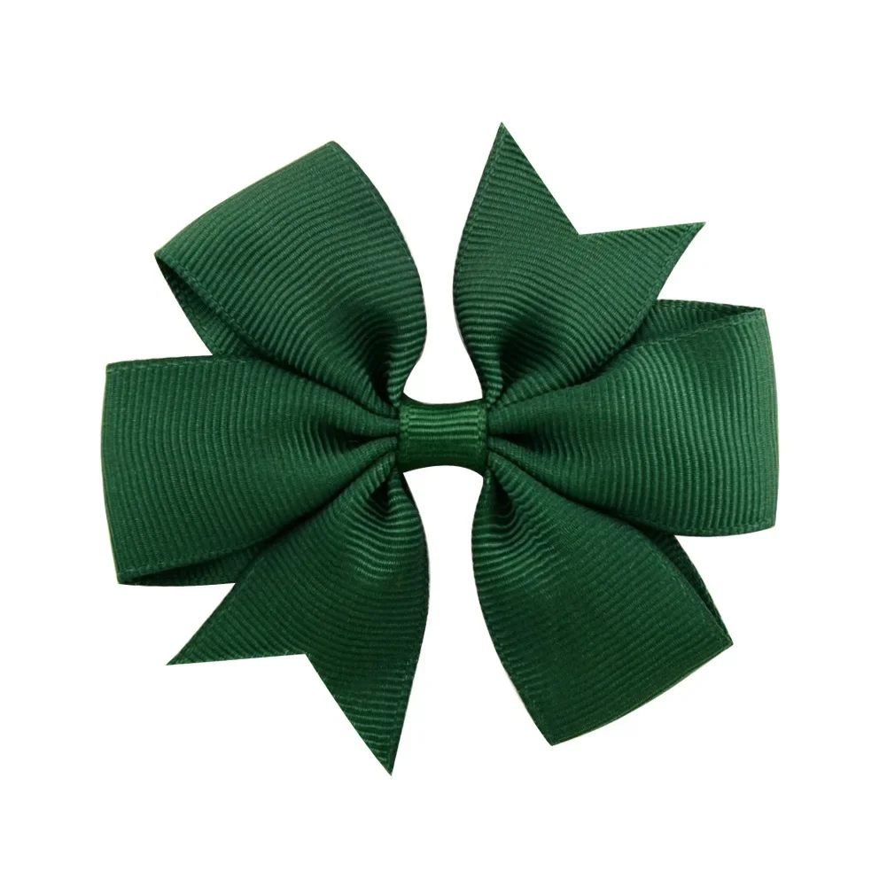 Vibrant Solid Grosgrain Ribbon Hair Bows for Girls - Boutique Hair Clips & Accessories