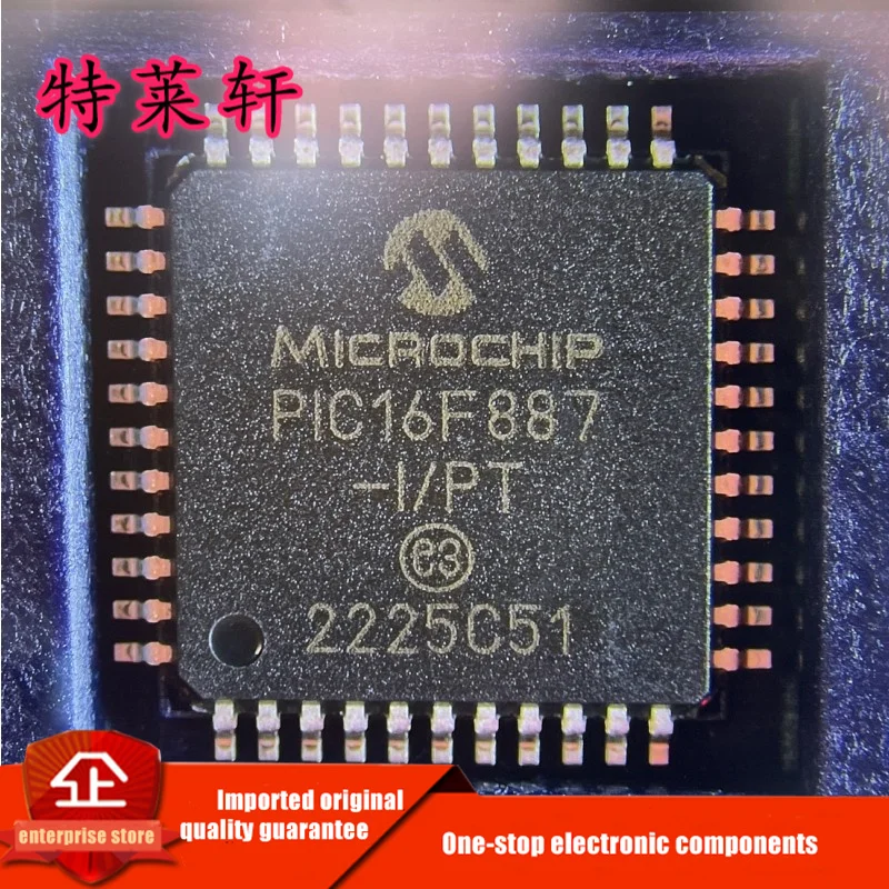 

New Original PIC16F887-I/PT PIC16F887T-I/PT PIC16F887 TQFP-44 Microcontroller Chipset