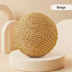 Interactive Sisal Cat Scratching Ball Toy for Teeth Cleaning and Anti-Bite Stimulation (Primary color)