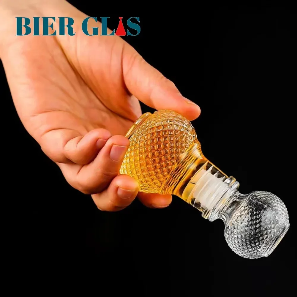 Whiskey Liquor Bottle 50ml Cute Glass Dispenser Mini Alcohol Guest Gift Wedding Decanter Wine Pot Shot Jars Bar Set 5 10 15 Pcs