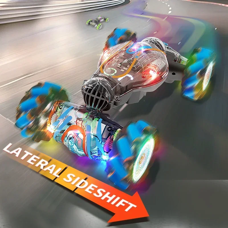 Led Rc Car Toy 2.4G Radio Remote Control Cars Rc Watch Gesture Sensor Rotation Twist Stunt Drift Vehicle Toy for Children Kids