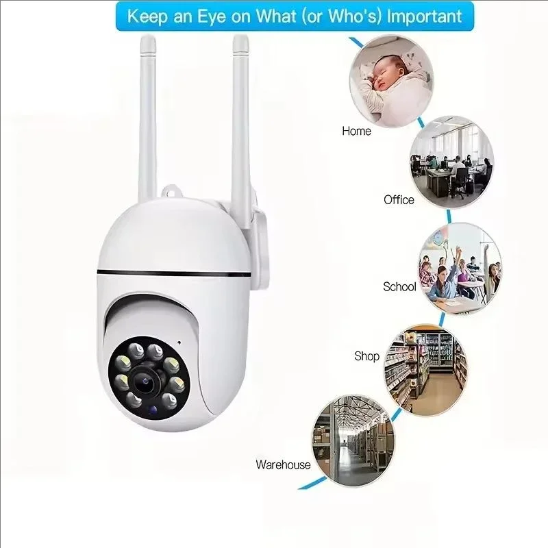 8MP Wifi Surveillance Camera PTZ Wireless IP Camera 8X Zoom AI Human Tracking Two-way Audio Color Night Vision Security Cam CCTV 6