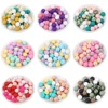 30pcs Baby Round Silicone Beads 15mm Teethers Teething Beads for DIY Newborn Oral Care Rodent Pacifier Chain Pearls BPA Free 1