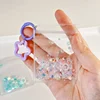1pc Cartoon Shake Glitter Bag Keychain with Five-pointed Star Pendant  Transparent Doll Gift Bag Kawaii Toy Pendant Storage Bag 6