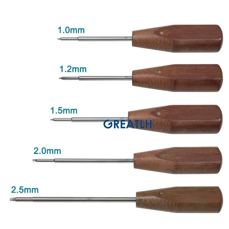 Veterinary Surgical Instruments Orthopedic Instruments GREATLH Square Bone ScrewDriver 1.0-2.5mm Medical Screwdriver Orthopedic Pet Surgical Instrument Stainless
