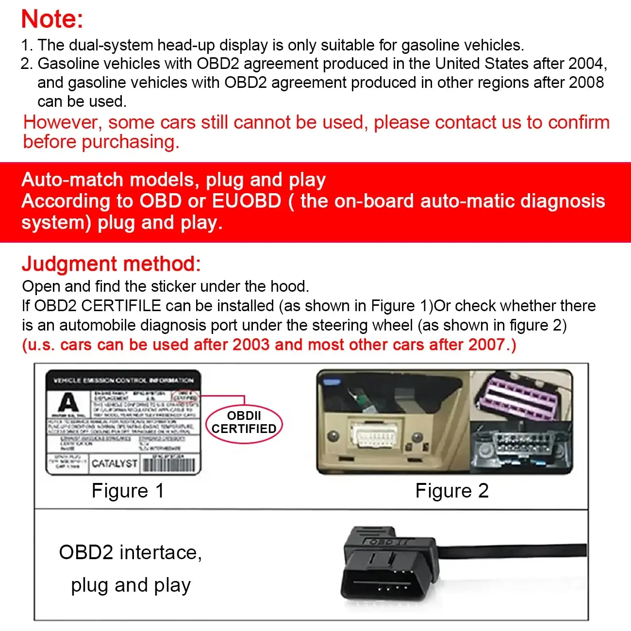 OBD2 HUD Projector,Head Up Display,OBD2 HUD Display,B1 Head Up Display OBD2 HUD Speedometer Car Projector Alarm EOBD Auto Fuel Consumption Volt Meter Water Temperature Gauge