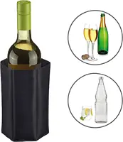 Refroidisseur rapide de bouteilles de vin glacé, refroidisseur réutilisable et élégant avec manchon et Gel réfrigérant, glacière Iceless pour Champagne et bière 5