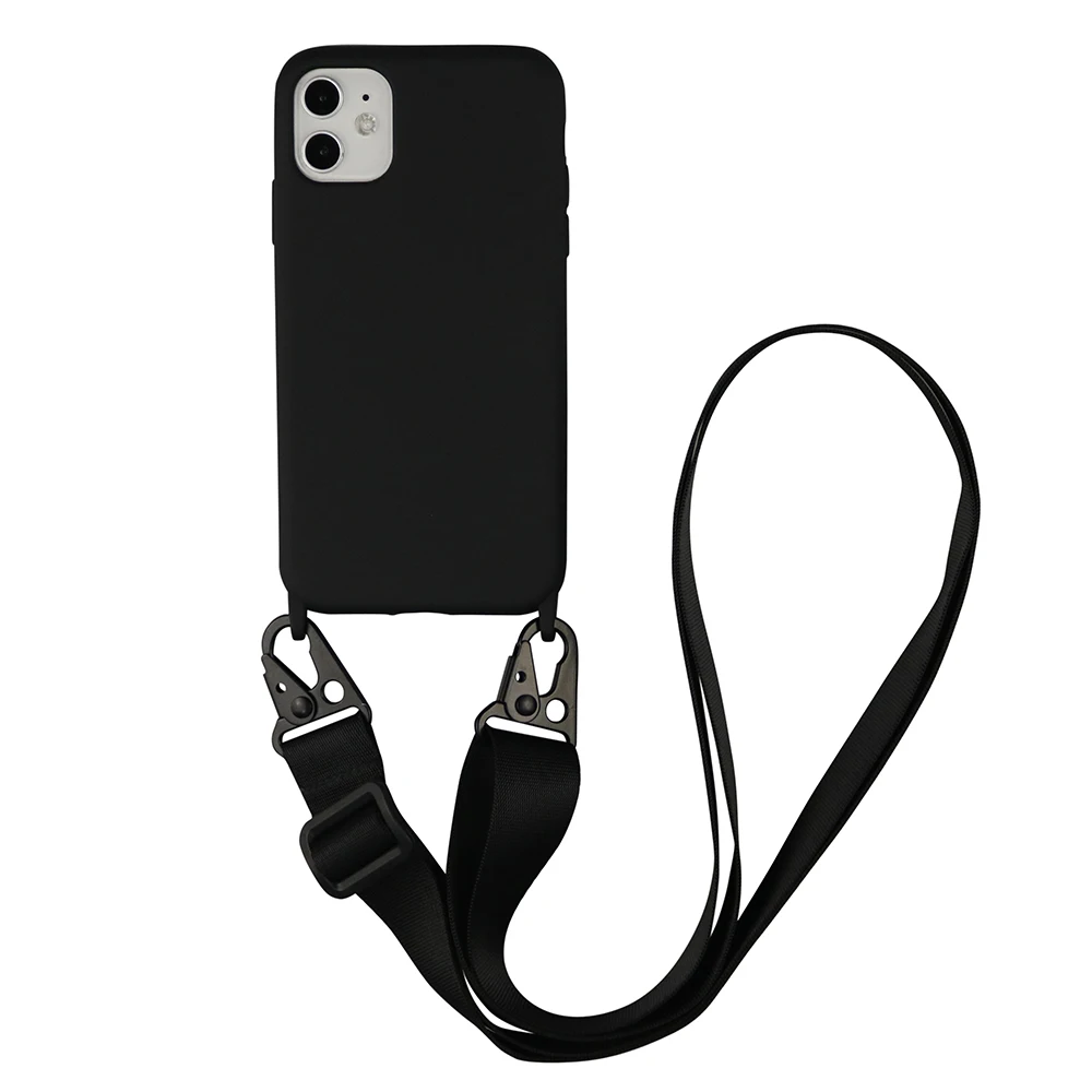 Silicone Crossbody Lanyard Phone Case with Neck Strap and Necklace Cord
